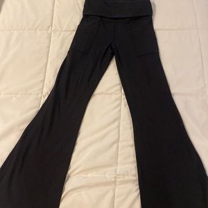 Black flare aerie leggings size small